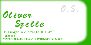 oliver szelle business card